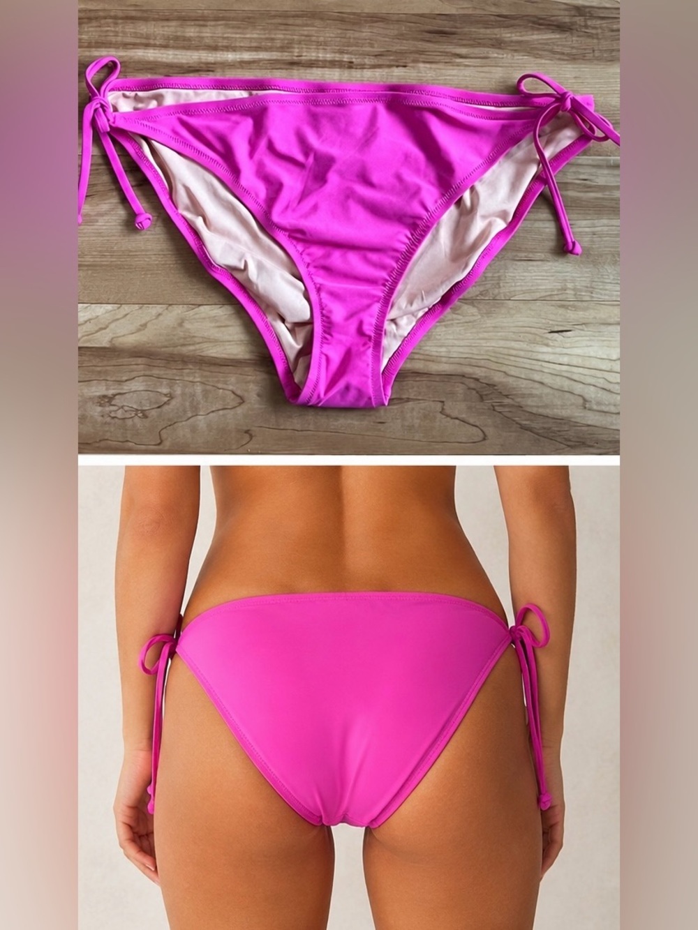J.Crew Hot Pink Tie Side Bikini Bottom 2X NWT Barbiecore Swim
